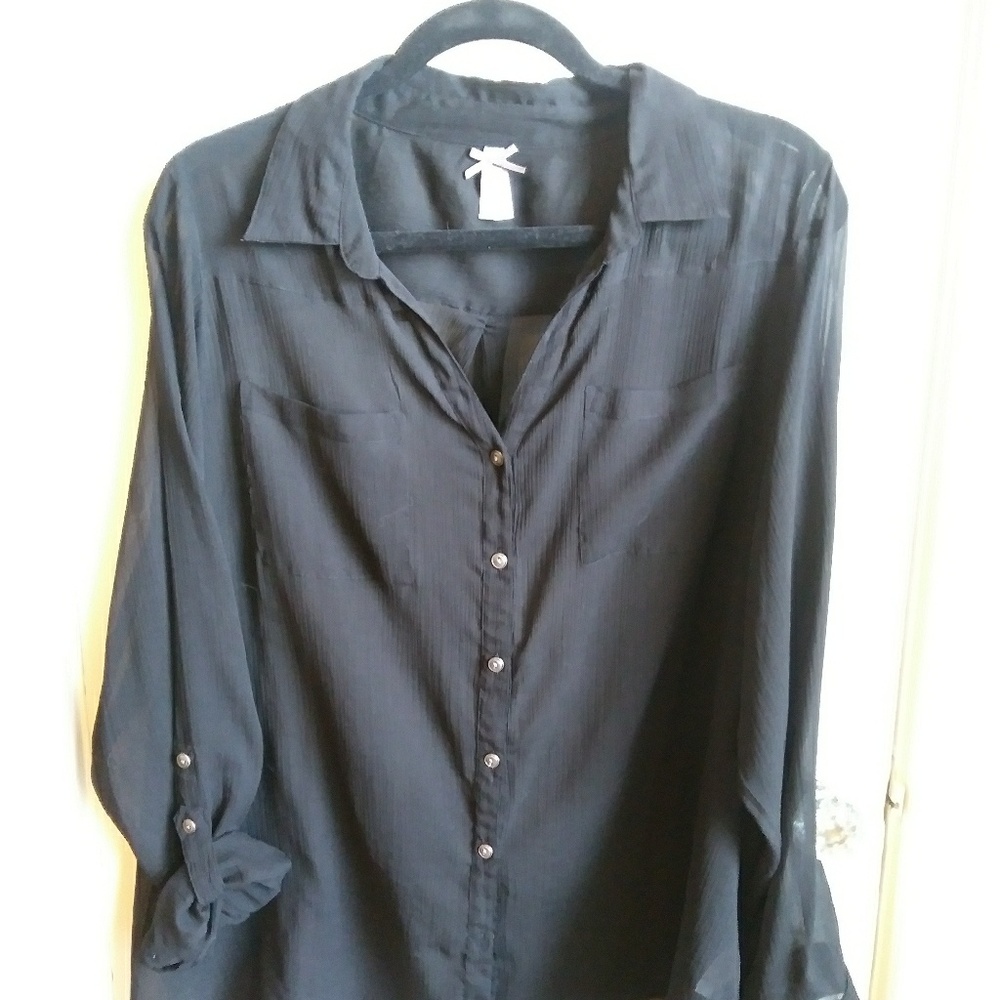 Vanity Sheer Button Down Shirt